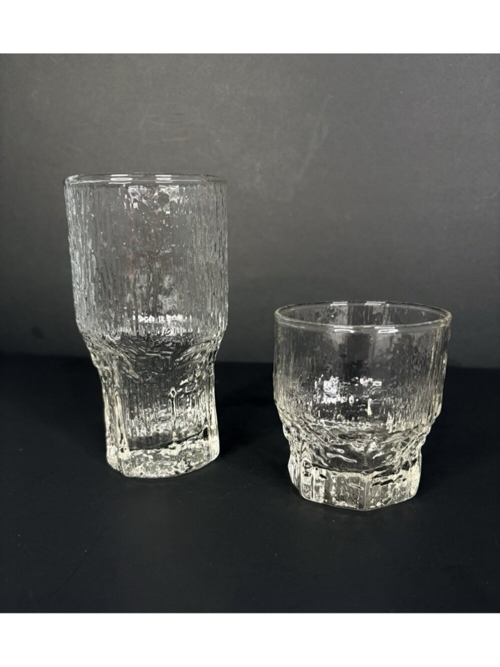 Iittala Aslak Old Fashioned Highball Tumbler Glass Tapio Wirkkala Finland MCM